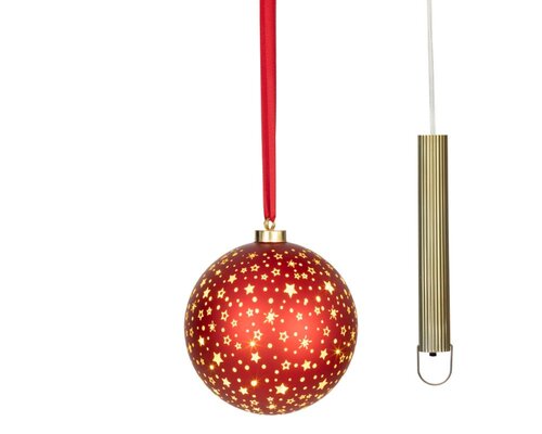 Lumineo Micro LED ornament voor binnen - rood/warm wit - Ø 19 cm - afbeelding 2