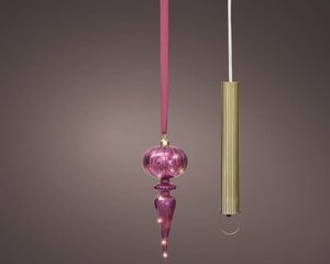 Lumineo Micro LED ornament voor binnen - roze/warm wit - Ø 10,5 cm - afbeelding 1