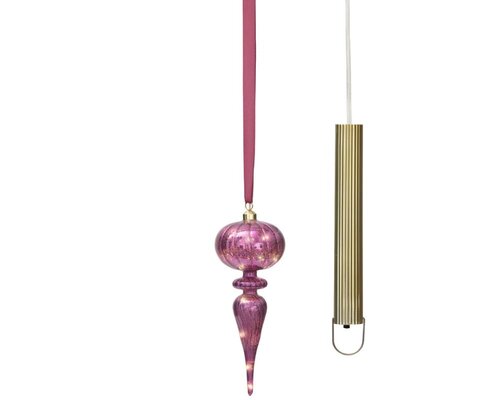 Lumineo Micro LED ornament voor binnen - roze/warm wit - Ø 10,5 cm - afbeelding 2