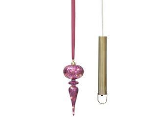 Lumineo Micro LED ornament voor binnen - roze/warm wit - Ø 10,5 cm - afbeelding 2
