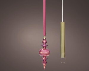 Lumineo Micro LED ornament voor binnen - roze/warm wit - Ø 9,5 cm - afbeelding 1