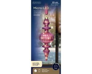 Lumineo Micro LED ornament voor binnen - roze/warm wit - Ø 9,5 cm - afbeelding 3
