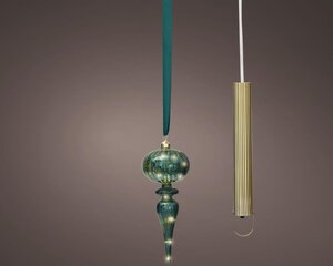 Lumineo Micro LED ornament voor binnen - smaragd/warm wit - Ø 10,5 cm - afbeelding 1