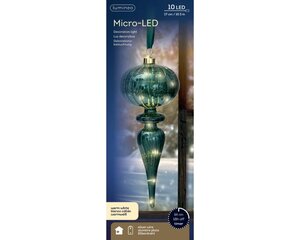 Lumineo Micro LED ornament voor binnen - smaragd/warm wit - Ø 10,5 cm - afbeelding 3