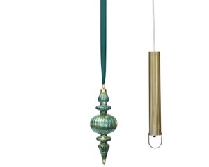 Lumineo Micro LED ornament voor binnen - smaragd/warm wit - Ø 9,5 cm - afbeelding 2