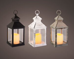 Lumineo objects led lantaarn pl flame L11-W11-H22.50cm-1 - afbeelding 3