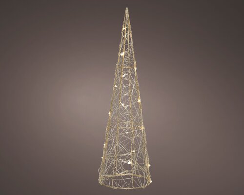 Lumineo objects Micro led cone  goud/klassiek warm dia12