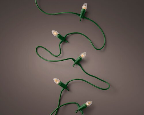 Lumineo tree lights Candle lights s groen/flame 396cm-10L