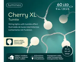 LUMINEO TREE LIGHTS Led cherry lght l900cm trnsprnt/wwt - afbeelding 5