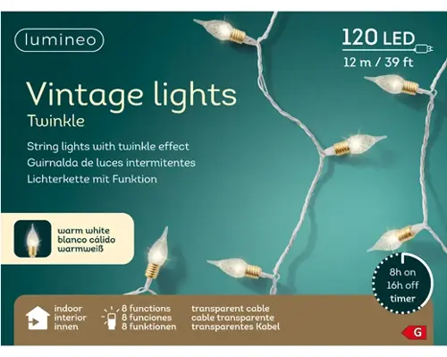 LUMINEO TREE LIGHTS Led vintage l1190cm trnsprnt/wwt - afbeelding 3