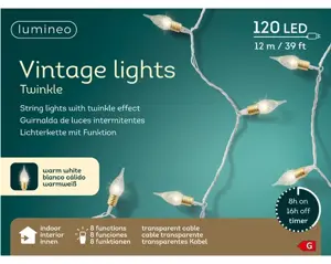 LUMINEO TREE LIGHTS Led vintage l1190cm trnsprnt/wwt - afbeelding 3