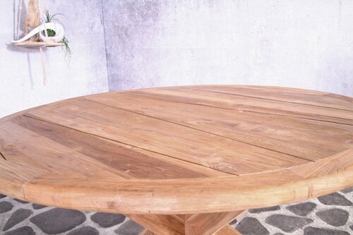 Malta teak table Ø130 cm - afbeelding 5