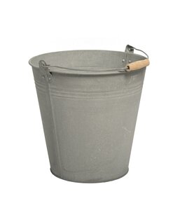 Mega Collections Zinc Old Look Bucket Wooden Handle D28H27