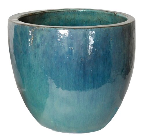 Mega Collections Glazed Egg Pot Celadon D30H26