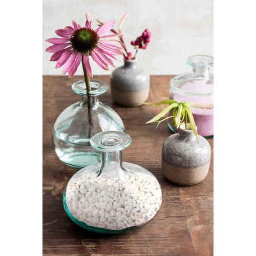 Mica Decorations decoratie gravel - wit - H16 x  Ø7,5 cm - afbeelding 3