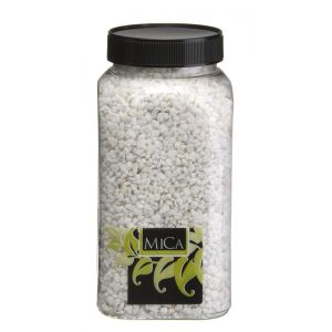 Mica Decorations decoratie gravel - wit - H16 x  Ø7,5 cm - afbeelding 1