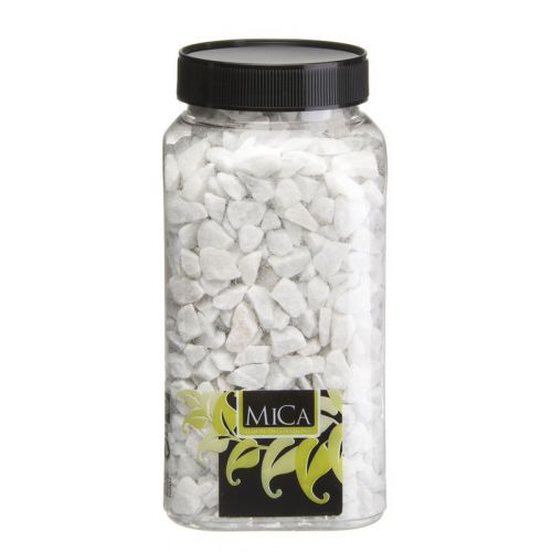 Mica Decorations decoratie steentjes - wit - H16 x  Ø7,5 cm - afbeelding 2