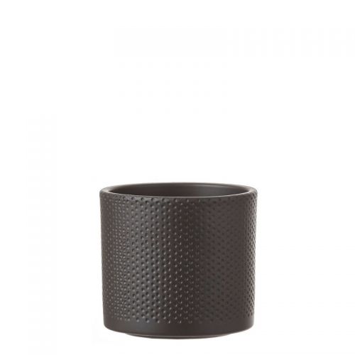 Mica Decorations Era pot donker grijs H12,5 x Ø13,5 cm