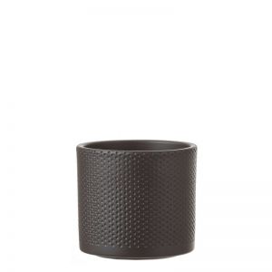 Mica Decorations Era pot donker grijs H12,5 x Ø13,5 cm