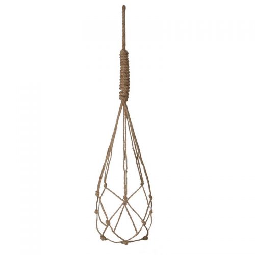 Mica decorations Yula touwhanger - bruin - H70 x Ø13,5 cm - afbeelding 1