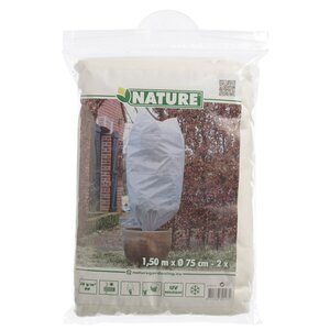 NATURE Winterafdekhoes koord h1.50d0.75m wit - afbeelding 2