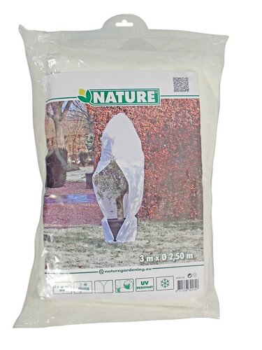 NATURE Winterafdekhoes rits h3d2.50m wit - afbeelding 5