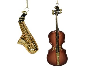 Decoris Ornament glas - bruin - 3 × 3 × 12 cm