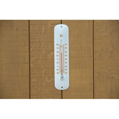 Outside living Muurthermometer metaal wit h30cm - afbeelding 3