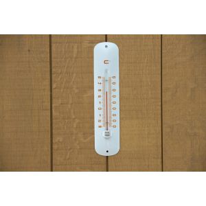 Outside living Muurthermometer metaal wit h30cm - afbeelding 3