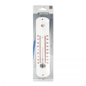 Outside living Muurthermometer metaal wit h30cm - afbeelding 4