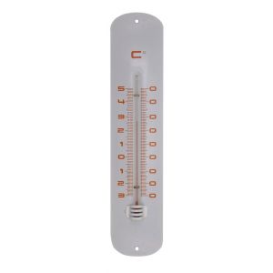 Outside living Muurthermometer metaal wit h30cm - afbeelding 1