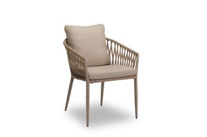 Own Living Catalina dining stoel, Sahara dust, Frame ALU Cashmere
