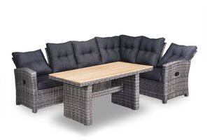 Own Living Cortilla hoekset (3-delig) Falcon grey - Teak blad - afbeelding 1