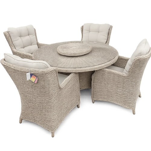 Own Living Ferro tafel 150cm incl. Lazy Suzan, Mexican sand