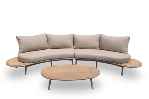 Own Living Lobos lounge set (3) - Cashmere - Teak