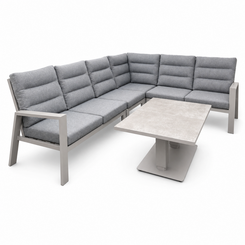 Own Living Marcia hoekset, Clay, incl. hoog laag tafel Ceramic top