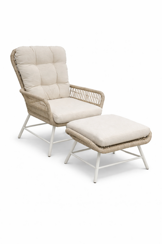 Own Living Pia relax stoel met footstool