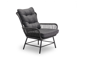 Own Living Pia relax stoel met Pia hocker Charcoal - afbeelding 1