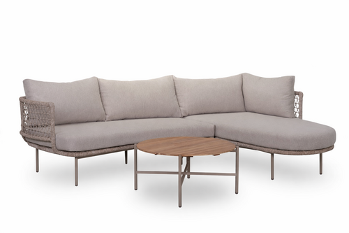 Own Living Stylos lounge set , Sahara dust, Frame ALU Pearl