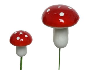Decoris Paddenstoel - rood/wit - Ø 3 cm