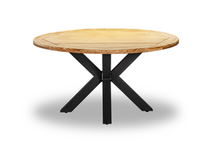 Own Living Palma tafel rond 140cm, Anthra, Teak top - afbeelding 2