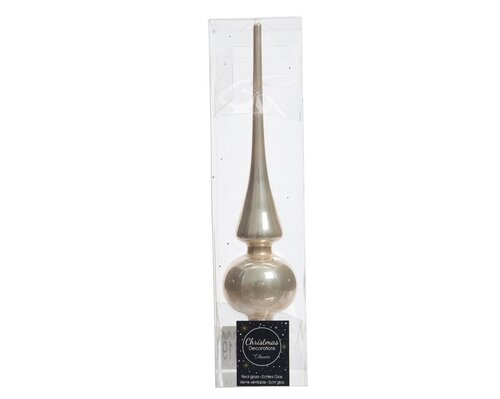 Decoris Piek glas - parel - Ø 6 cm