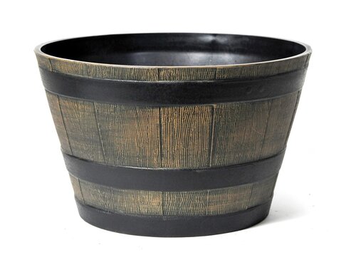 Mega Collections Barrel Planter Brown D50H32