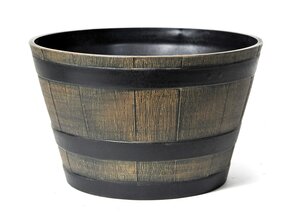Mega Collections Barrel Planter Brown D50H32