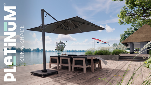 Platinum parasol Beaufort premium 320x320 - afbeelding 2