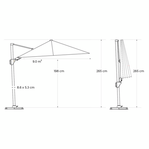Platinum parasol Challenger T² premium 300x300 - afbeelding 10