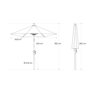 Platinum parasol Riva ø350 taupe - afbeelding 9