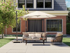 Platinum zweefparasol Challenger T¹ 300x300 taupe - afbeelding 3