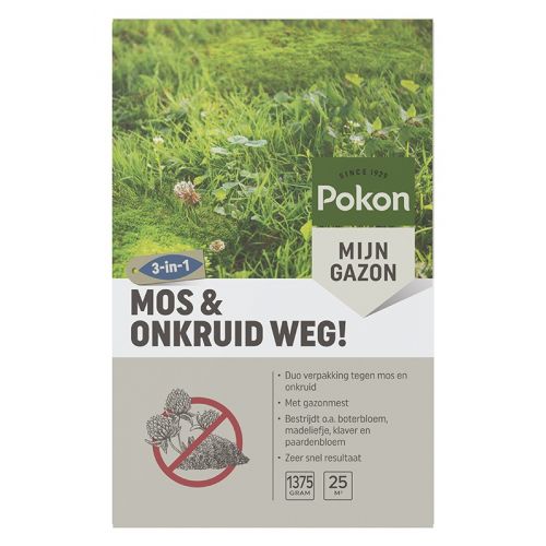 Pokon Mos en Onkruid Weg! (3 in 1) - afbeelding 1