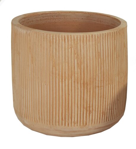 Mega Collections Whitewash Cylinder Vert. Rib D37H36